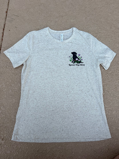Rescue Dog Mom Floral Tee
